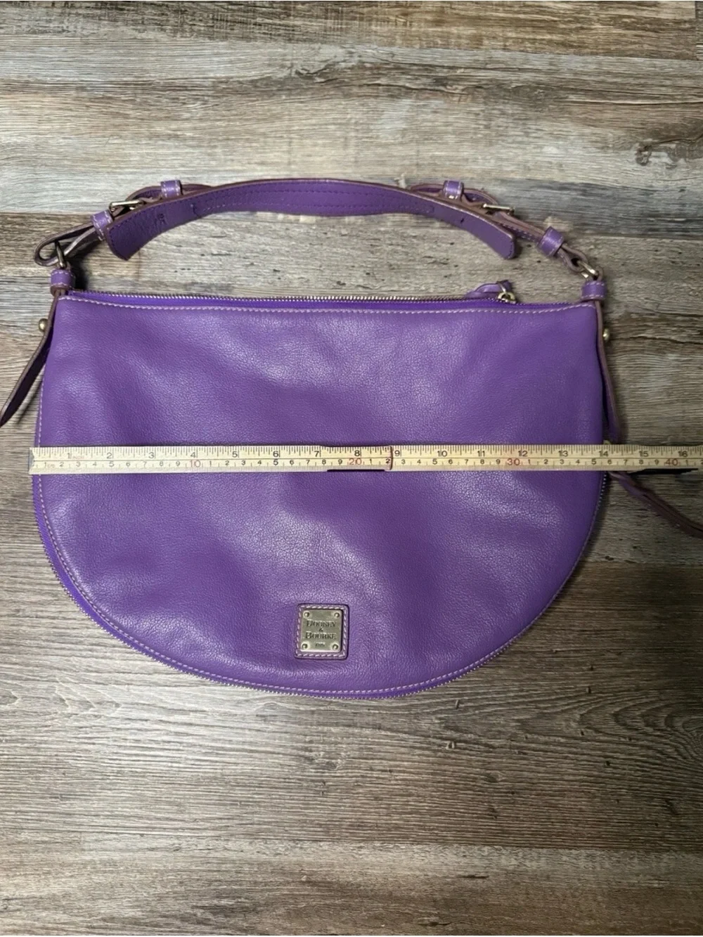 Dooney & Bourke Luna Purple Expandable Hobo Bag